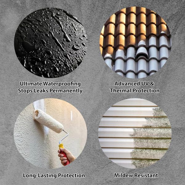 Rubberseal Liquid Rubber Waterproof Coating White Dark Gray-2