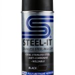 Steel-It Black Polyurethane Industrial Paint 3 Cans-0