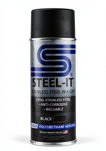 Steel-It Black Polyurethane Industrial Paint 3 Cans-0