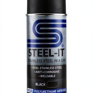 Steel-It Black Polyurethane Industrial Paint 3 Cans-0