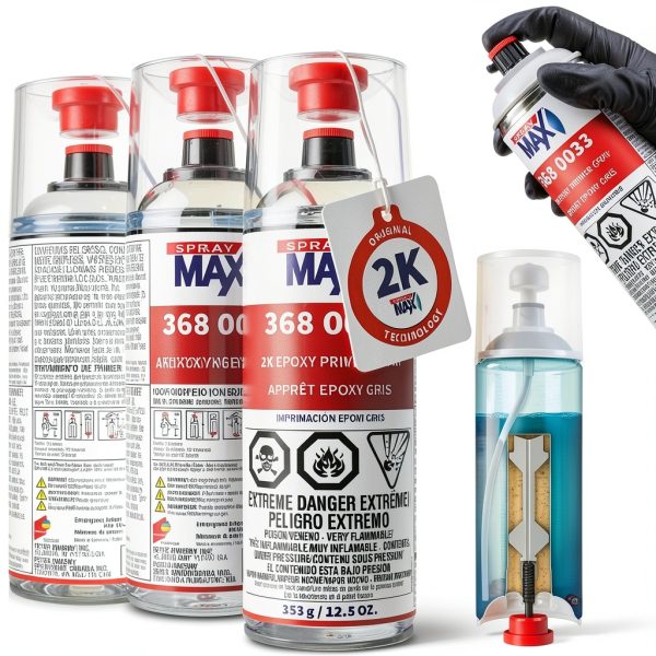 SprayMax 2K Epoxy Primer Gray Rust Protection Automotive-0