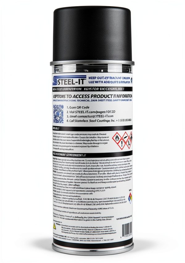 Steel-It Black Polyurethane Industrial Paint 3 Cans-2