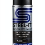 Steel-It Black Polyurethane Industrial Coating 2 Cans-0