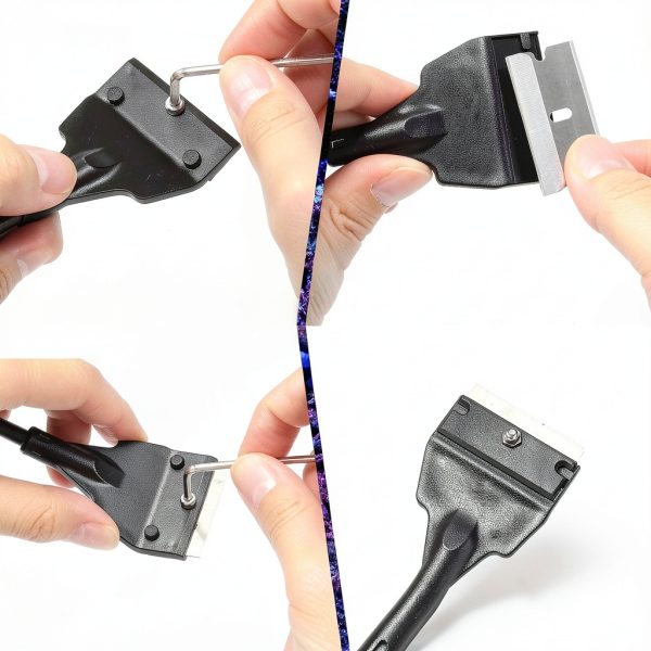 Aquarium Scraper Honoson Extendable Algae Cleaner with Removable Blade-3