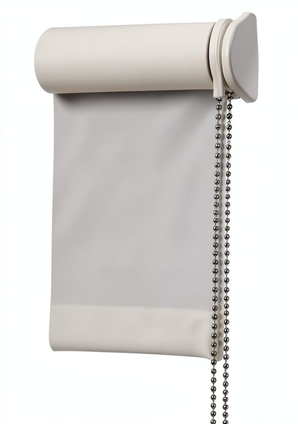 RollEase Fiberglass Window Shade 2" x 2" Semicircular with Velvetrol-2