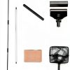 ZRDR Stainless Steel Algae Scraper Aquarium Cleaning Tool for Glass Aquariums, Including Algae Scraper, Sponge Pad, Fish Net, Cleaning Brush, Adjustable Length, Durable, Does Not Hurt The Fish Tank-2