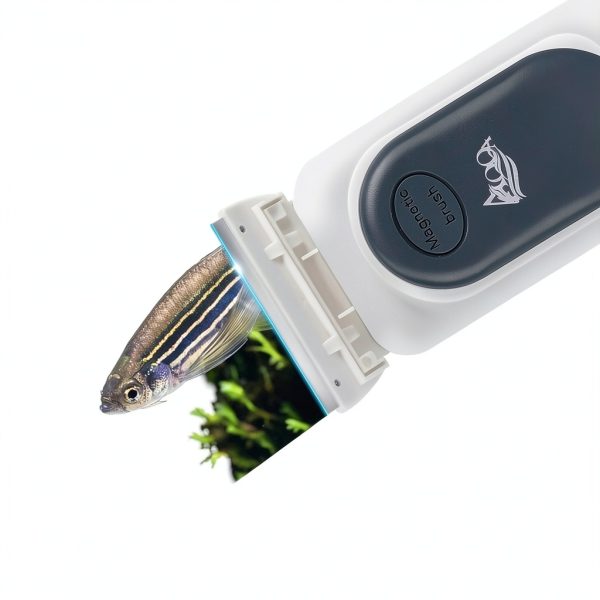 Aquarium Magnetic Cleaner Brush by AQQA – Floating Scraper, Blue Small-2