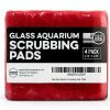 Aquarium Glass Cleaner Sponge Evergreen Non Scratch Red 4 Pack 3.25"-6
