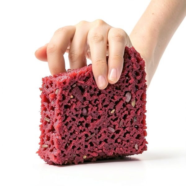 Aquarium Glass Cleaner Sponge Evergreen Non Scratch Red 4 Pack 3.25"-4