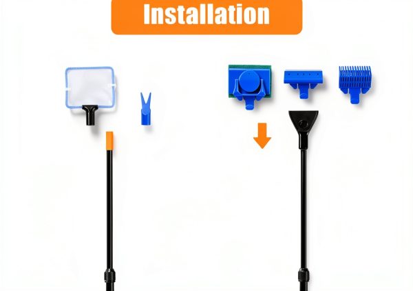 Aquaneat Aquarium Cleaning Tools 5-in-1 Kit with Telescopic Handle-1