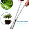 Capetsma Aquascape Long Stainless Steel Plant Tools Set - Aquarium Tweezers, Scissors, Spatula, Algae Scrapers - Fish Tank Cleaning Kit-2