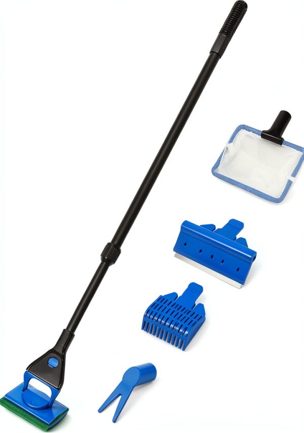 Aquaneat Aquarium Cleaning Tools 5-in-1 Kit with Telescopic Handle-0