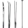Capetsma Aquascape Long Stainless Steel Plant Tools Set - Aquarium Tweezers, Scissors, Spatula, Algae Scrapers - Fish Tank Cleaning Kit-1