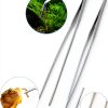 Capetsma Aquascape Long Stainless Steel Plant Tools Set - Aquarium Tweezers, Scissors, Spatula, Algae Scrapers - Fish Tank Cleaning Kit-4